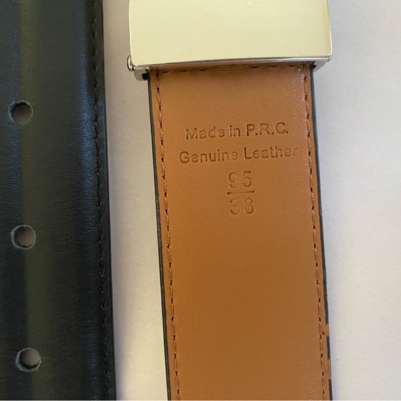Bruno Magli Leather Belt Black and Brown Size 38 - Picture 3 of 7